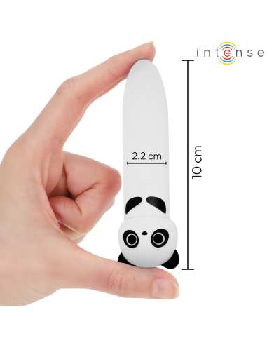 INTENSE - POH PANDA VIBRUOJANTI KULKA, ĮKRAUNAMAS USB, 10 X 2,2 CM