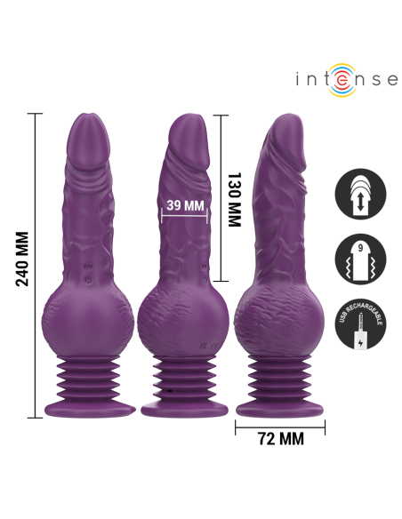 INTENSE - TATUM MULTIFUNCTION VIBRATOR WITH UP AND DOWN VIBRATION 24 CM PURPLE