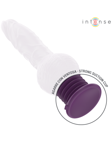 INTENSE - TATUM DAUGIAFUNKCINIS VIBRATORIUS AUKŠTYN IR ŽEMYN VIBRACIJOS STIPRIKLIS 24 CM VIOLETINIS