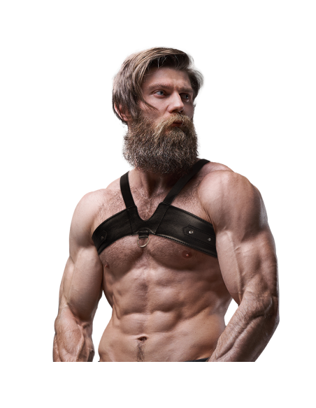 FETISH SUBMISSIVE ATTITUDE - MENS BRIGADE ECO-LEATHER CHEST HARNESS