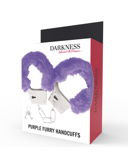 DARKNESS - LILAC LINED METAL HANDCUFFS