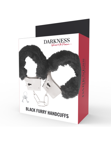 DARKNESS - BLACK LINED METAL HANDCUFFS