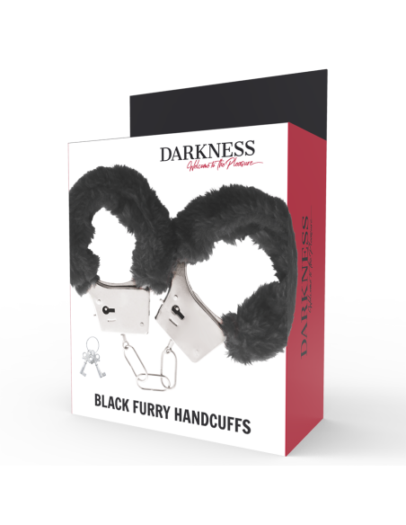 DARKNESS - BLACK LINED METAL HANDCUFFS