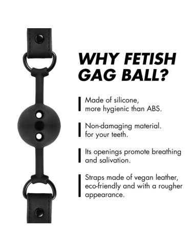 FETISH SUBMISSIVE BONDAGE - BREATHABLE SILICONE BALL GAG