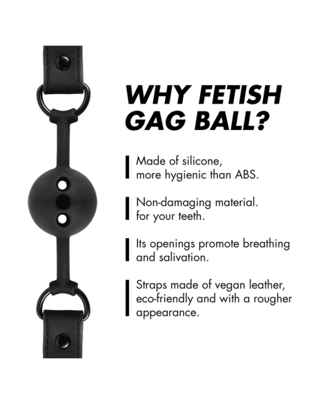 FETISH SUBMISSIVE BONDAGE - BREATHABLE SILICONE BALL GAG
