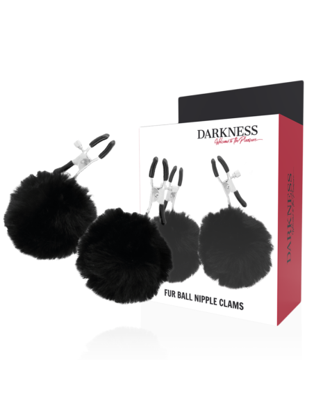 DARKNESS - NIPPLE CLAMPS WITH POM POMS 1