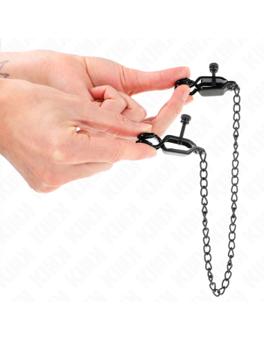 KINK - FLAT CHAIN NIPPLE CLAMPS BLACK 30 CM