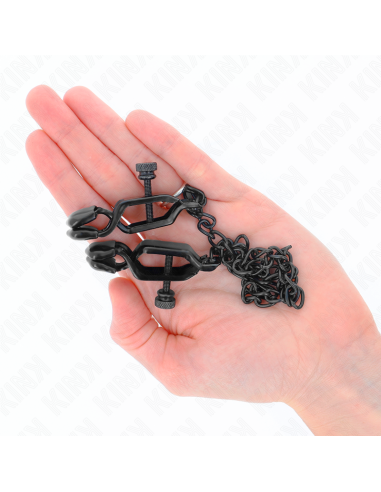 KINK - FLAT CHAIN NIPPLE CLAMPS BLACK 30 CM