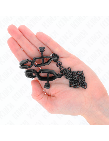 KINK - FLAT CHAIN NIPPLE CLAMPS BLACK 30 CM