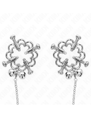 KINK - METAL FLOWER NIPPLE CLAMPS WITH CHAIN