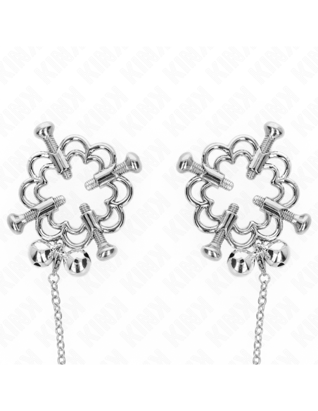 KINK - METAL FLOWER NIPPLE CLAMPS WITH CHAIN