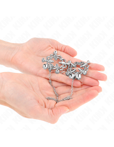 KINK - METAL FLOWER NIPPLE CLAMPS WITH CHAIN