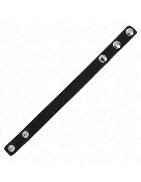 KINK - LEATHER PENIS RING WITH PRESSURE CLOSURE 21.5 X 1.5 CM