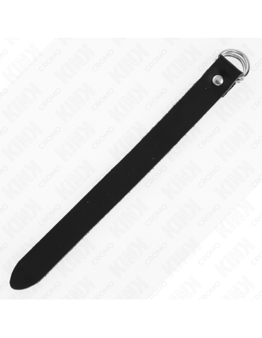 KINK - LEATHER PENIS RING WITH PRESSURE CLOSURE 22 X 2 CM