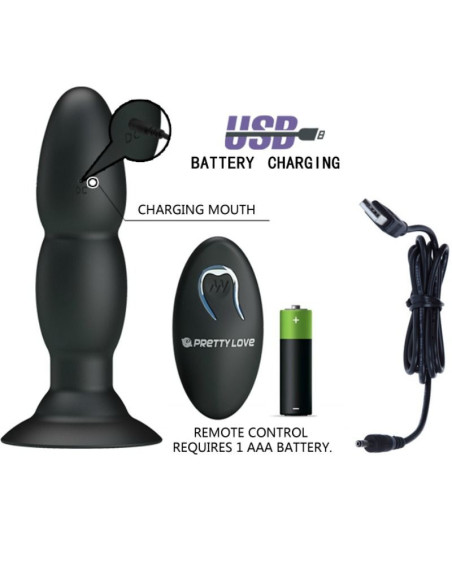 PRETTY LOVE - PLUG VIBRATOR AND ROTATION BY REMOTE CONTROL