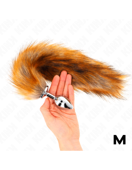 KINK - ANAL PLUG SIZE M 8 X 3.5 CM WITH SYNTHETIC TAIL 40 CM BROWN