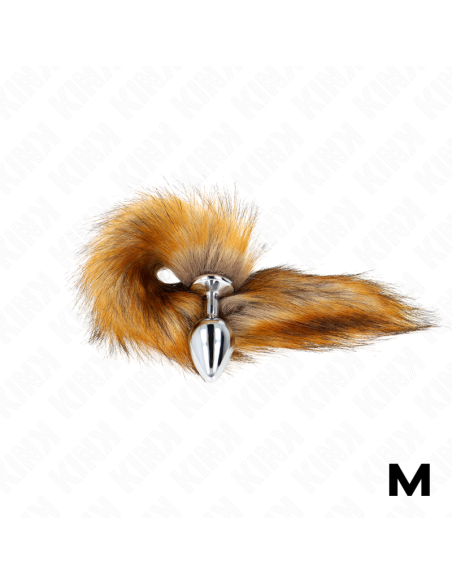 KINK - ANAL PLUG SIZE M 8 X 3.5 CM WITH SYNTHETIC TAIL 40 CM BROWN