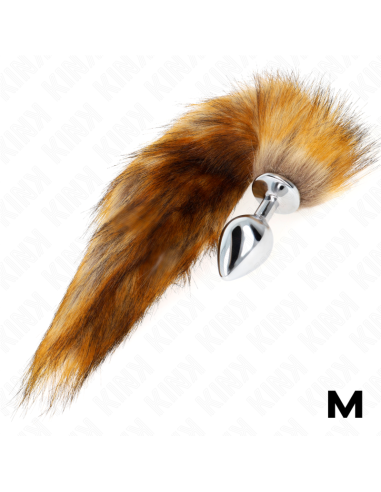 KINK - ANAL PLUG SIZE M 8 X 3.5 CM WITH SYNTHETIC TAIL 40 CM BROWN