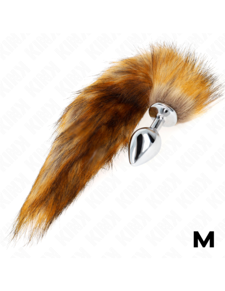 KINK - ANAL PLUG SIZE M 8 X 3.5 CM WITH SYNTHETIC TAIL 40 CM BROWN