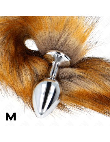 KINK - ANAL PLUG SIZE M 8 X 3.5 CM WITH SYNTHETIC TAIL 40 CM BROWN