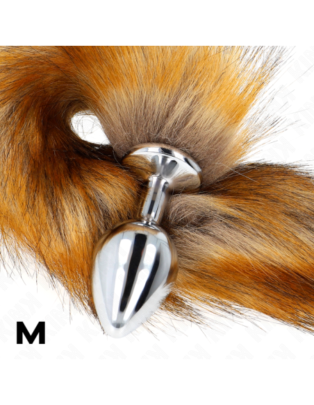 KINK - ANAL PLUG SIZE M 8 X 3.5 CM WITH SYNTHETIC TAIL 40 CM BROWN