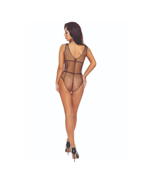PASSION - BS114 BLACK GRID BODYSTOCKING