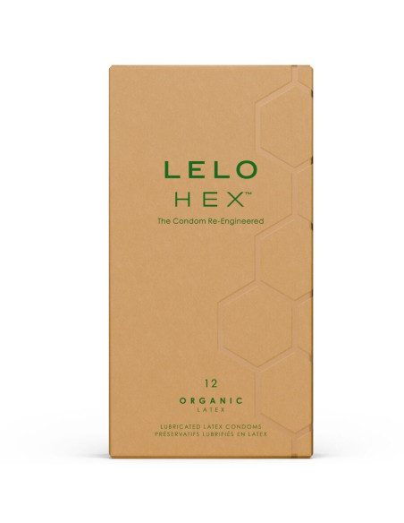 LELO - HEX ORGANIC PREZERVATYVŲ DĖŽUTĖ, 12 VIENETŲ