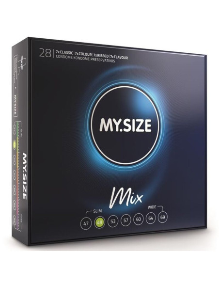 MY SIZE - MIX CONDOMS 49 MM 28 UNITS