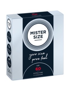 MISTER SIZE - PREZERVATYVŲ DYDIS XL 60 MM (3 VIENETAI)