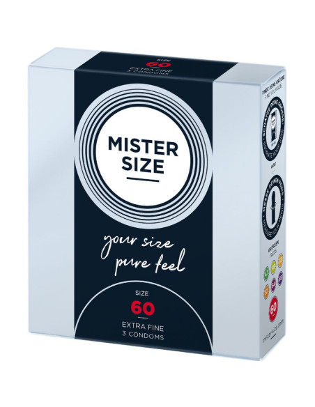 MISTER SIZE - PREZERVATYVŲ DYDIS XL 60 MM (3 VIENETAI)