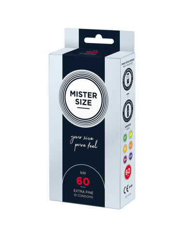 MISTER SIZE - PREZERVATYVŲ DYDIS XL 60 MM (10 VIENETŲ)