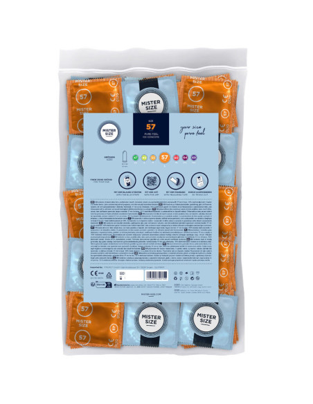 MISTER SIZE - CONDOM SIZE L 57 MM (100 UNITS)
