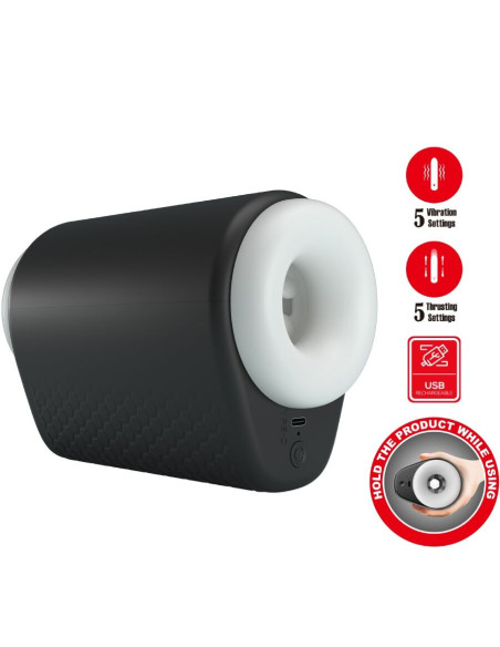 PRETTY LOVE - DJ GIRL MALE MASTURBATOR WITH VIBRATION 5 SETTINGS NEGRO