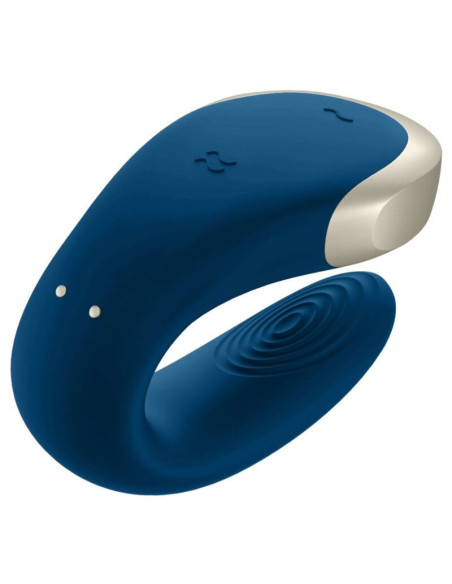 SATISFYER - DOUBLE LOVE LUXURY PARTNER VIBRATOR BLUE