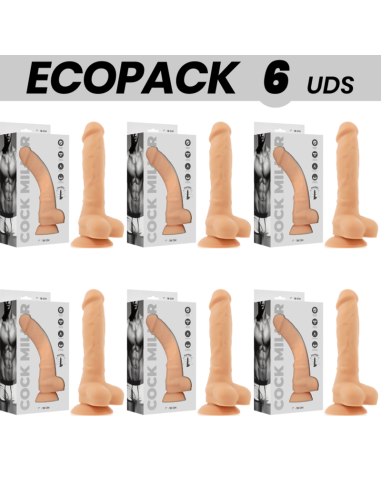 ECOPACK 6 VIENETAI - SILIKONINIO COCK MILLER GAIVO ANTGALIS 18 CM