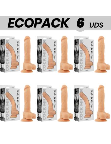 ECOPACK 6 VIENETAI - SILIKONINIO COCK MILLER GAIVO ANTGALIS 18 CM