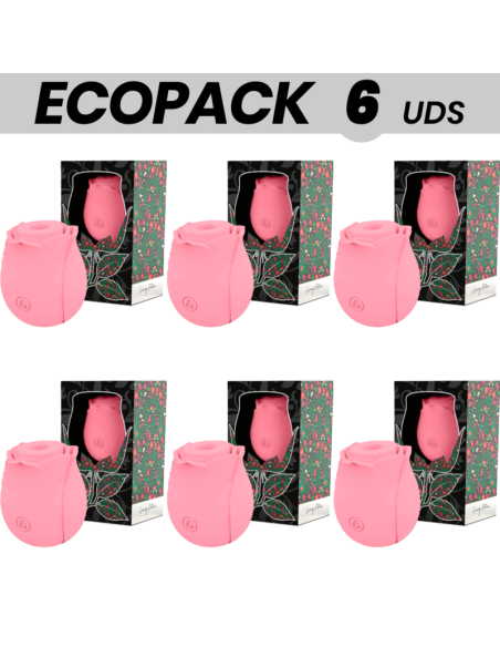 ECOPACK 6 VIENETAI - MIA ROSE KLITORIO SUCTION WAVES RIBOTAS LEIDIMAS - ROŽINIS