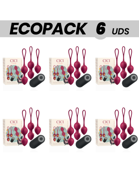 ECOPACK 6 VIENETAI - CICI BEAUTY PREMIUM SILICONE 3 VIBRUOJANTYS KEGELIO KAROLIUKAI SU NUOLATINIO VALDYMO VALDYMU