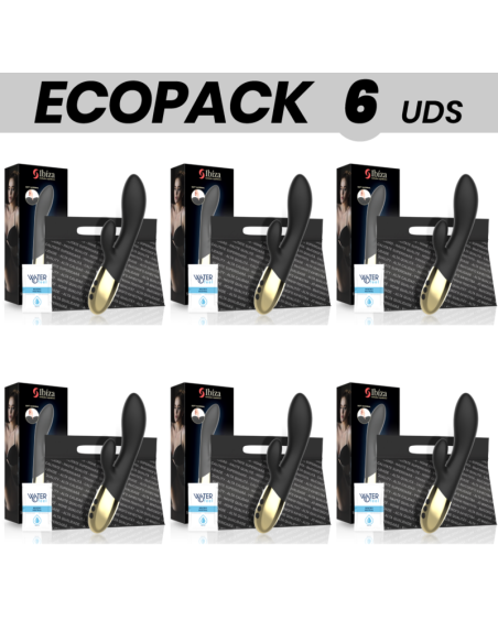ECOPACK 6 UNITS - IBIZA SUPER SOFT RABBIT VIBRATOR