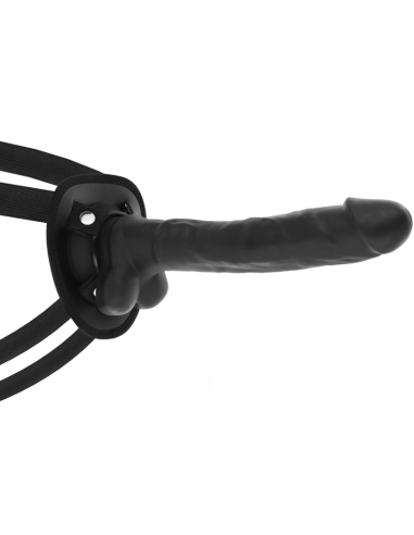 COCK MILLER - HARNESS SILICONE DENSITY ARTICULABLE COCKSIL BLACK 24 CM