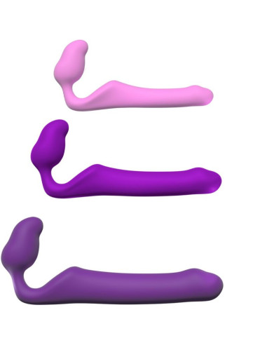 ADRIEN LASTIC - QUEENS STRAP-ON FLEXIBLE PINK SIZE S