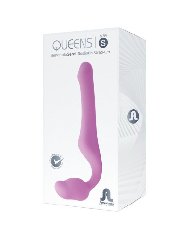 ADRIEN LASTIC - QUEENS STRAP-ON FLEXIBLE PINK SIZE S