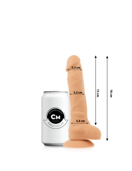 COCK MILLER - REALISTIŠKAS SILIKONINIS TANKIS ARTIKULIARIOS ODOS DILDO 18 CM