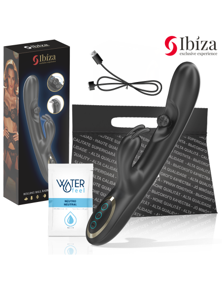 IBIZA - POWERFUL RABBIT VIBRATOR WITH MASSAGING ROLLING PEARL