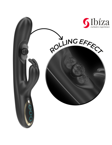 IBIZA - POWERFUL RABBIT VIBRATOR WITH MASSAGING ROLLING PEARL