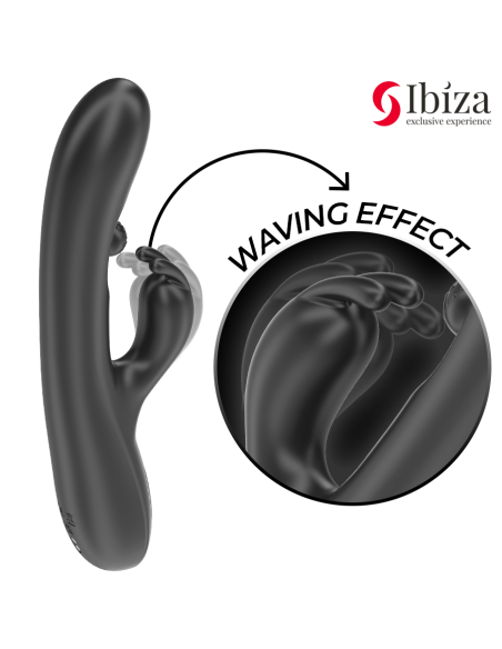 IBIZA - POWERFUL RABBIT VIBRATOR WITH MASSAGING ROLLING PEARL
