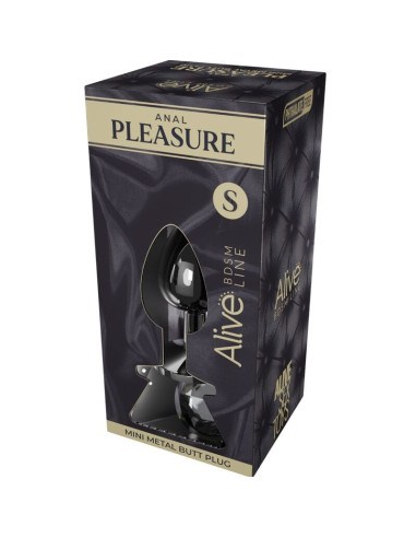 ALIVE - ANAL PLEASURE MINI PLUG METAL BLACK SIZE S