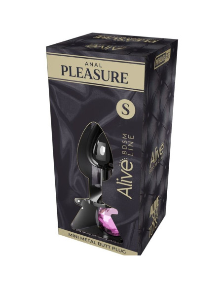 ALIVE - ANAL PLEASURE MINI PLUG METAL PINK SIZE S