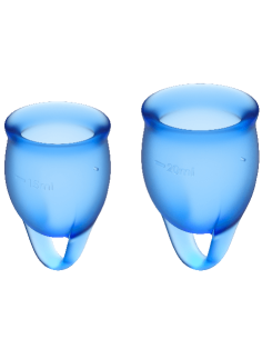 SATISFYER - FEEL CONFIDENT MENSTRUAL CUP DARK BLUE 15 20 ML