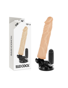 BASECOCK - REALISTIC VIBRATOR REMOTE CONTROL FLESH 21 CM -O- 4 CM